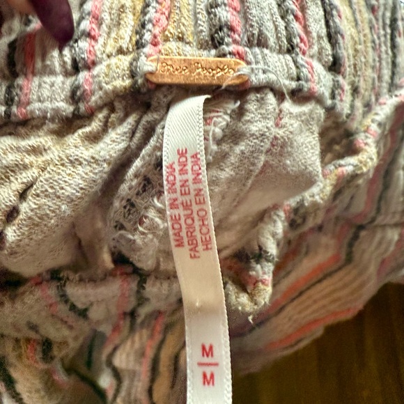Free People Bohemian Day’s End Stripe Pants - Neutral Combo - Size Medium - Picture 4 of 5